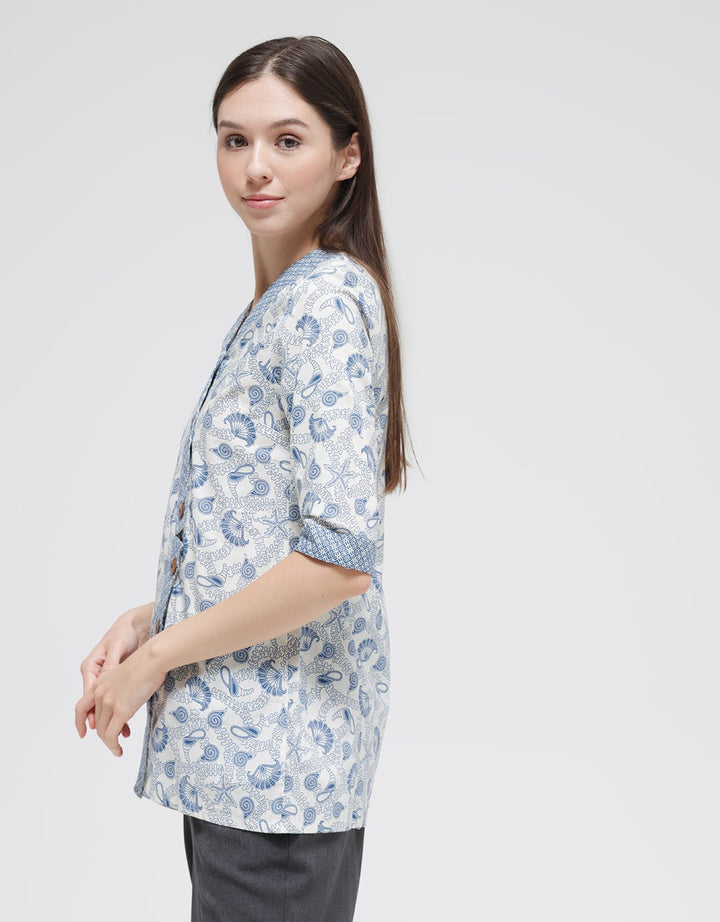 Adikusuma Blouse Batik Snail Fan