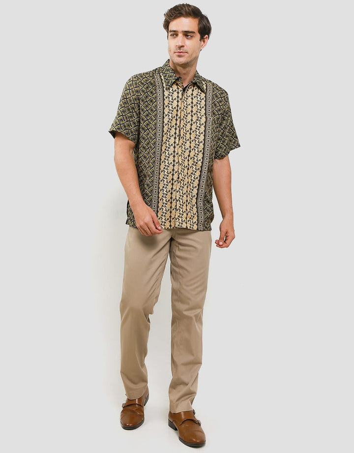 Adikusuma Kawung Ribbon Batik Shirt