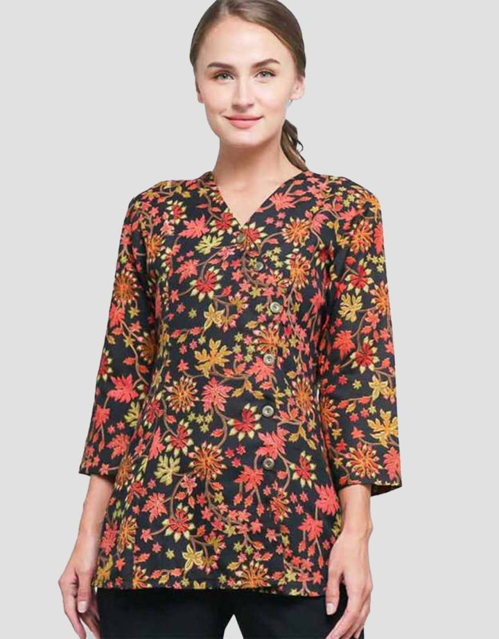 Adikusuma Blouse Colorful Leaf Batik