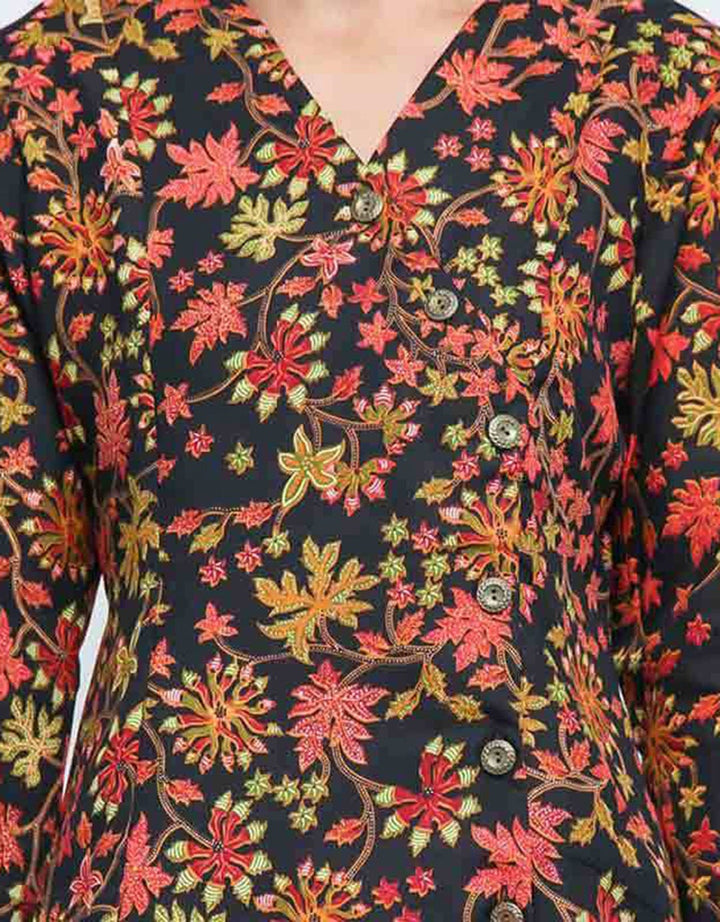 Adikusuma Blouse Colorful Leaf Batik