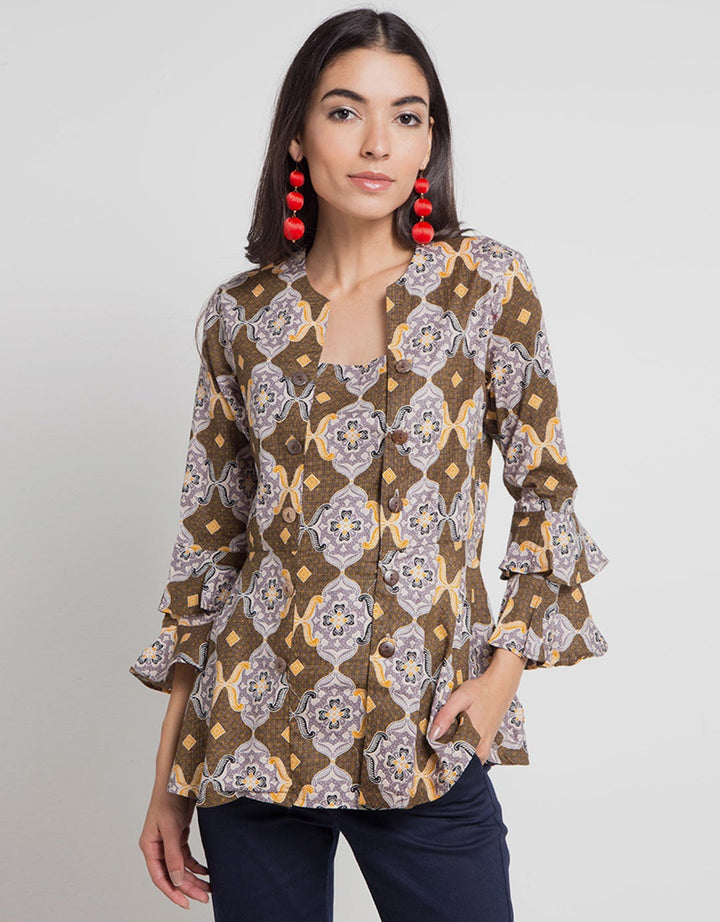 Adikusuma Blouse Batik Kawung Batik