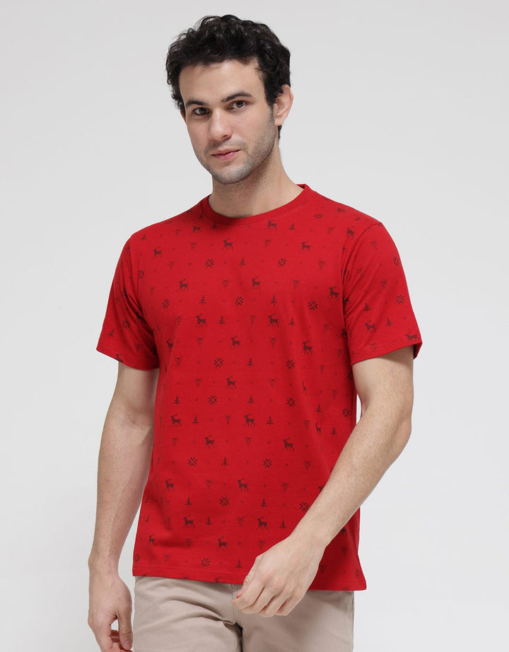 T Zone Short Sleeve T-Shirt Print Xmas Coll 2023