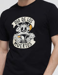 T Zone Short Sleeve T-Shirt Wb Halloween - Looney Tunes Daffy Duck Dia De Los Muertos