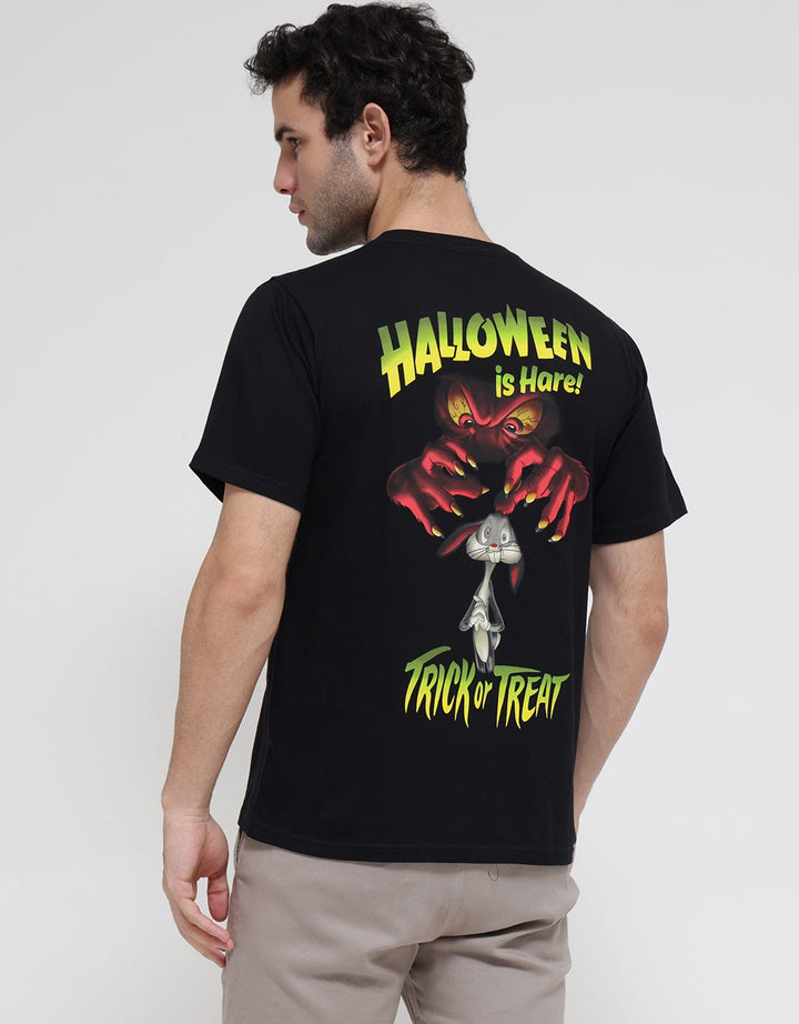 T Zone Short Sleeve T-Shirt Wb Halloween - Looney Tunes Bugs Bunny Trick Or Treat Backprint