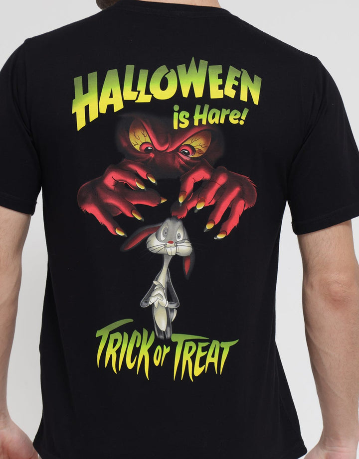 T Zone Short Sleeve T-Shirt Wb Halloween - Looney Tunes Bugs Bunny Trick Or Treat Backprint
