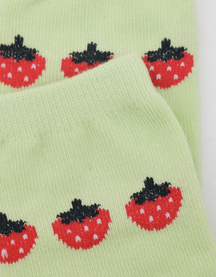 Pipiniko Strawberry Print Kaus Kaki Anak