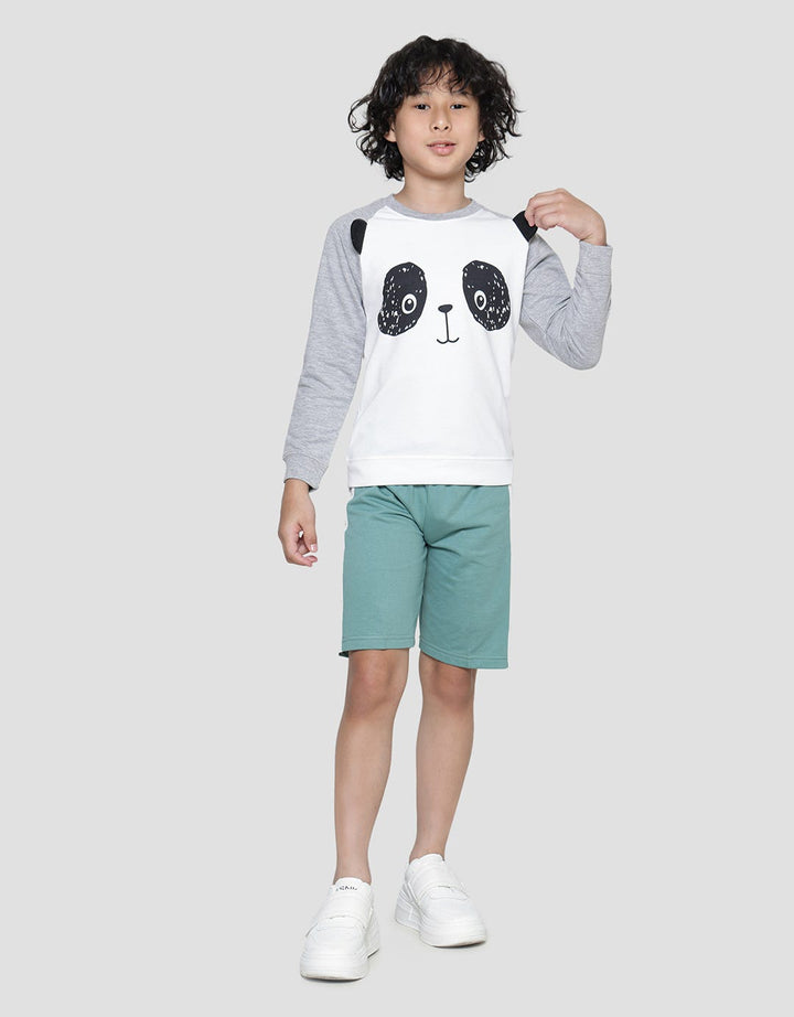 Little M Panda Sweater Anak Laki-laki