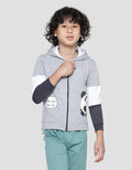 Little M Jaket Terry Panda Aplikasi Anak Laki-laki