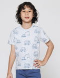 Little M Print Truck Kaos Lengan Pendek Anak Laki-Laki