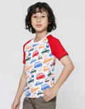 Little M Print Car Kaos Raglan Anak Laki-Laki