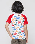 Little M Print Car Kaos Raglan Anak Laki-Laki