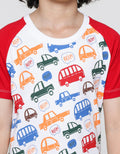 Little M Print Car Kaos Raglan Anak Laki-Laki