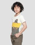 Little M Dino Sewn Kaos Anak Laki-laki