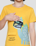 Little M Snack Pocket Dino Kaos Anak Laki-laki