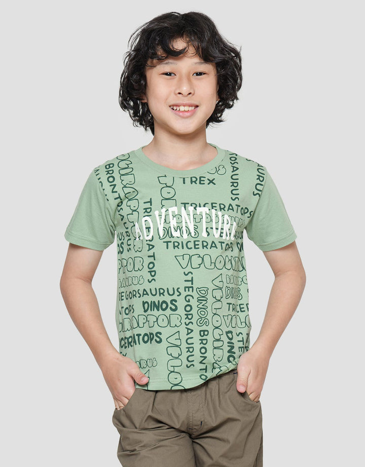 Little M Print Adventure Kaos Lengan Pendek Anak Laki-Laki
