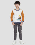 Little M Dino Print Sweater Anak Laki-laki