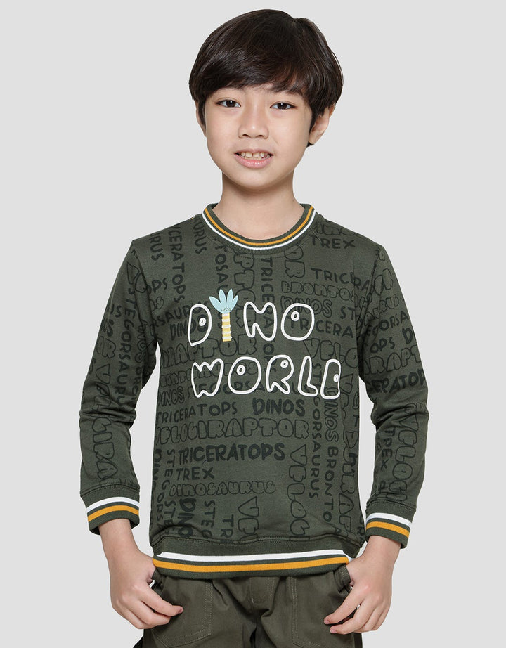 Little M Dino Wold Sweater Anak Laki-laki