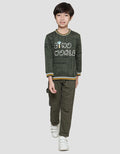 Little M Dino Wold Sweater Anak Laki-laki