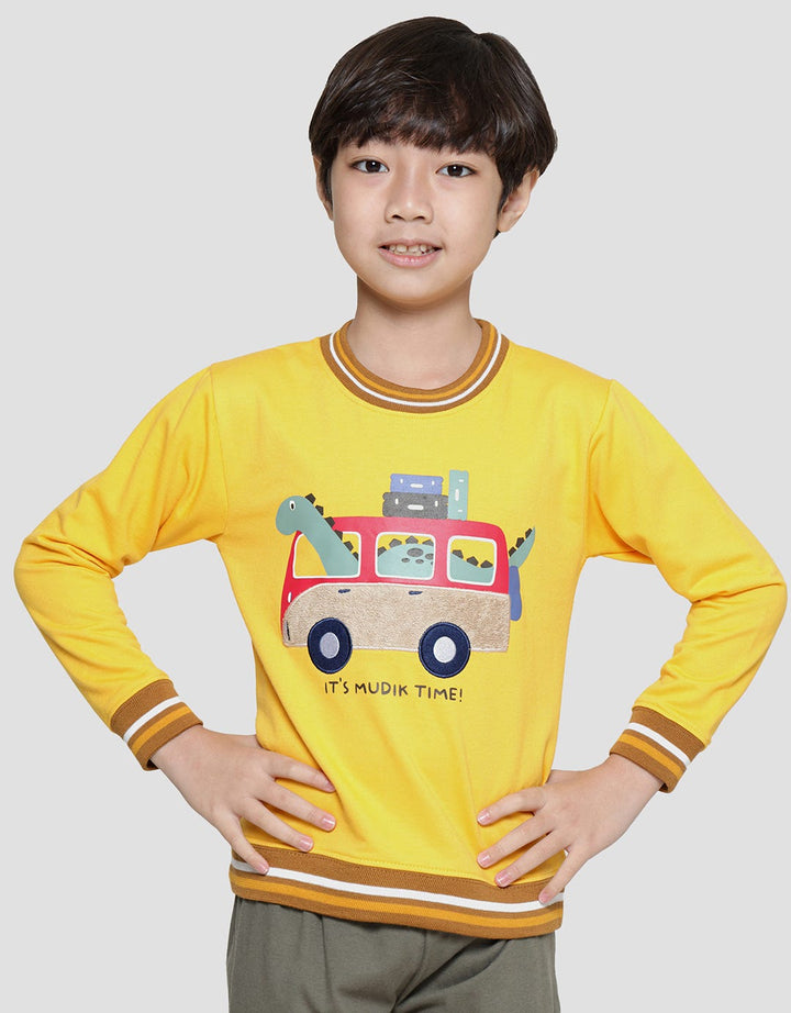 Little M Dino Mudik Handuk Sweater Anak Laki-laki