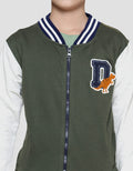 Little M Terry Bomber Dino Jaket Anak Laki-laki