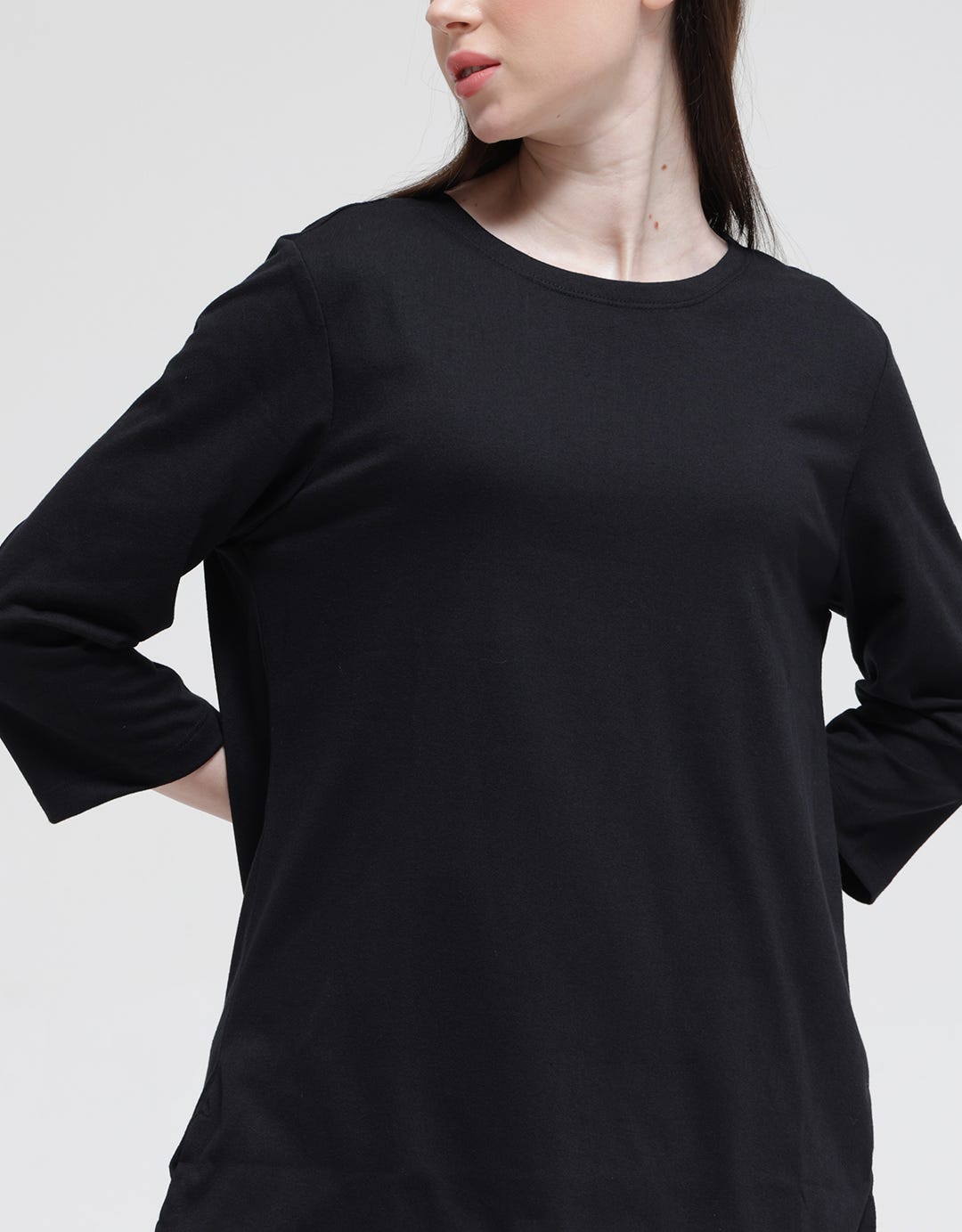 Anyday Long Sleeve Solid T-Shirt