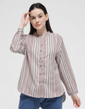 Anyday Long Sleeve Blouse With Stripe Print