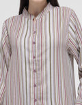 Anyday Long Sleeve Blouse With Stripe Print