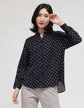 Anyday Long Sleeve Blouse With Polka Print