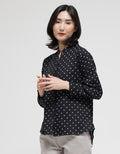 Anyday Long Sleeve Blouse With Polka Print