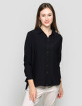 Anyday Long Sleeve Asymmetric Blouse Plain