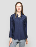 Anyday Long Sleeve Asymmetric Blouse Plain