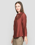 Anyday Long Sleeve Asymmetric Blouse Plain