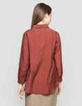 Anyday Long Sleeve Asymmetric Blouse Plain