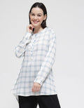 Anyday Long Sleeve Tunic Checked Print
