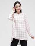 Anyday Long Sleeve Tunic Checked Print
