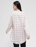 Anyday Long Sleeve Tunic Checked Print