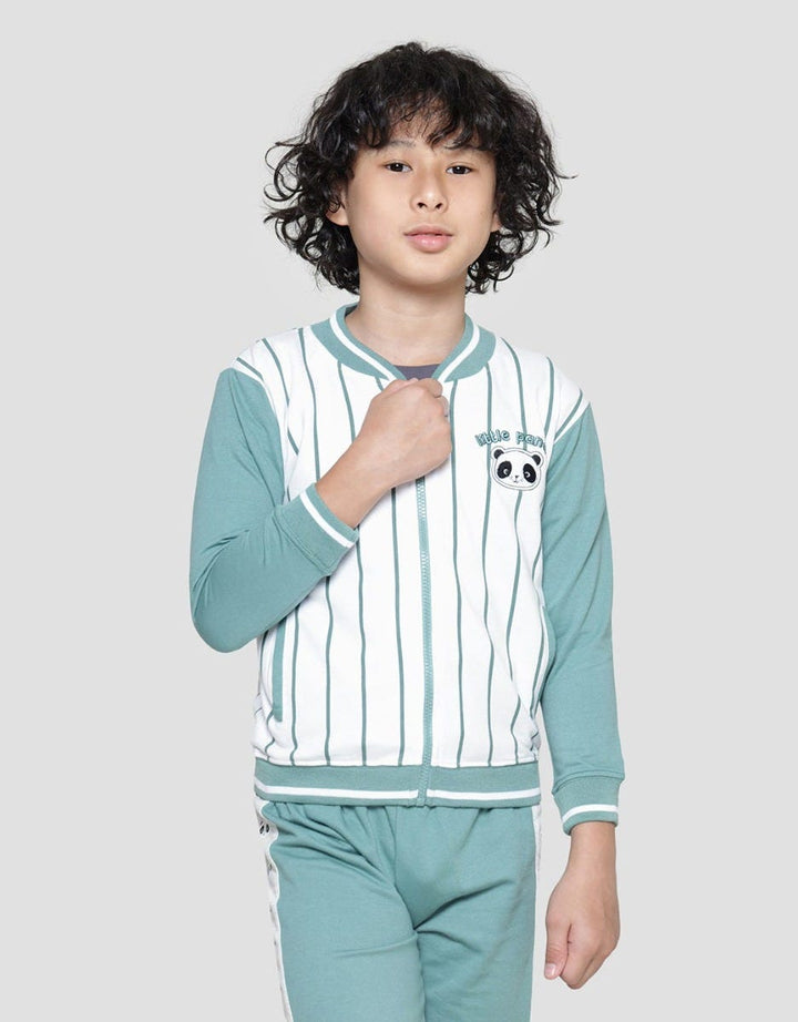 Little M Panda Jaket Terry Bomber Anak Laki-Laki