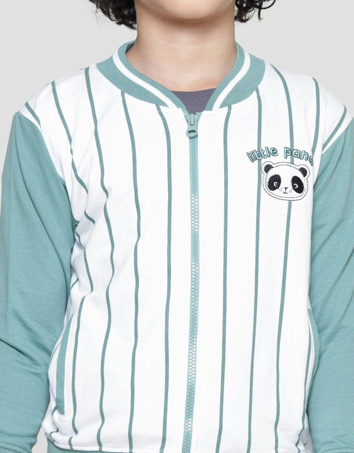 Little M Panda Jaket Terry Bomber Anak Laki-Laki