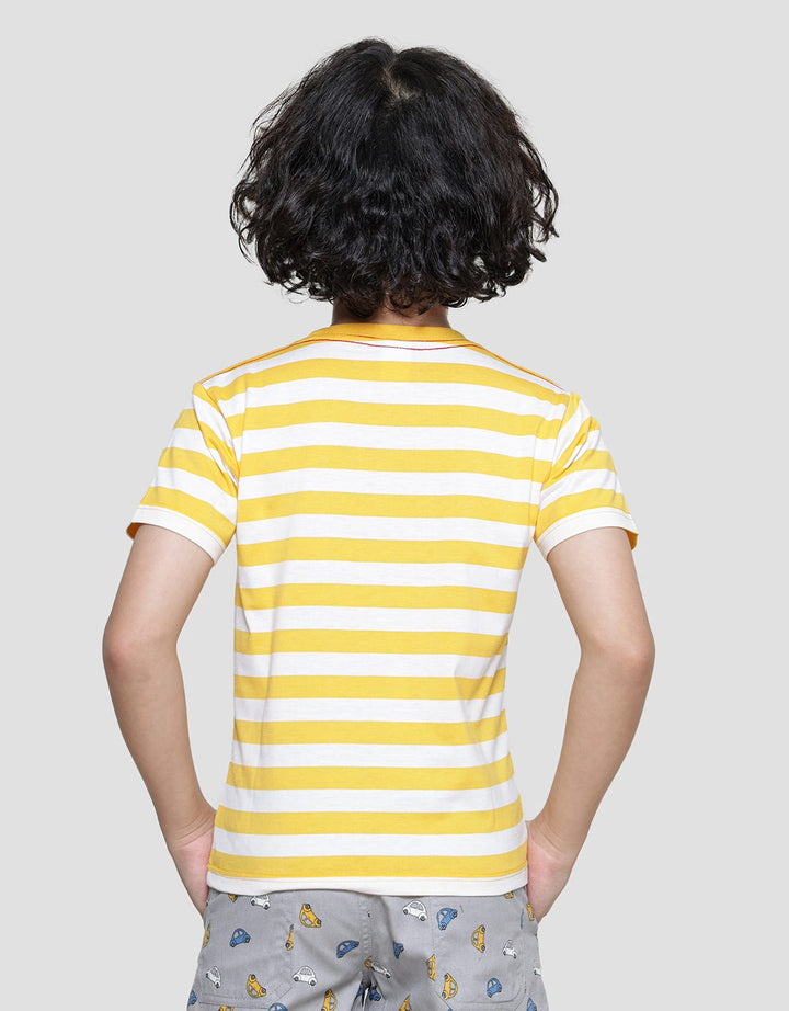 Little M Stripe Truck Boys T-Shirt