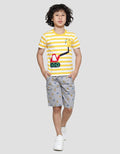 Little M Stripe Truck Boys T-Shirt