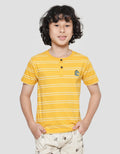 Little M Stripe Dino Boys Henley T-Shirt