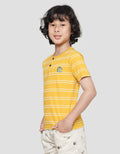 Little M Stripe Dino Boys Henley T-Shirt