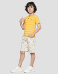 Little M Stripe Dino Boys Henley T-Shirt
