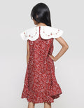 Sweet Miss Scallop Batik Dress Casual Anak Perempuan