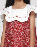 Sweet Miss Scallop Batik Dress Casual Anak Perempuan