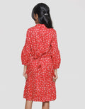 Sweet Miss Full Print Kipas Krah Shanghai Midi Dress Anak Perempuan