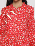 Sweet Miss Full Print Kipas Krah Shanghai Midi Dress Anak Perempuan