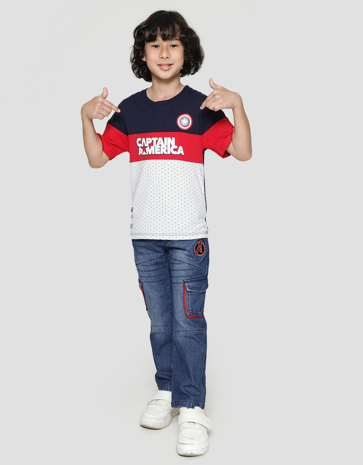 Marvel Captain America Logo Boys T-Shirt