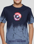 Marvel Captain America Shield Ombre Cracking Boys T-Shirt