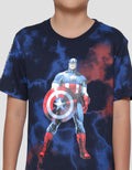 Marvel Avenger Capt Amrik Stand Short Sleeve T-Shirt Boys
